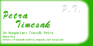 petra timcsak business card