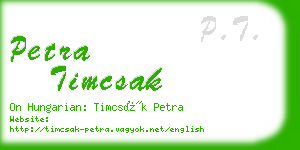 petra timcsak business card